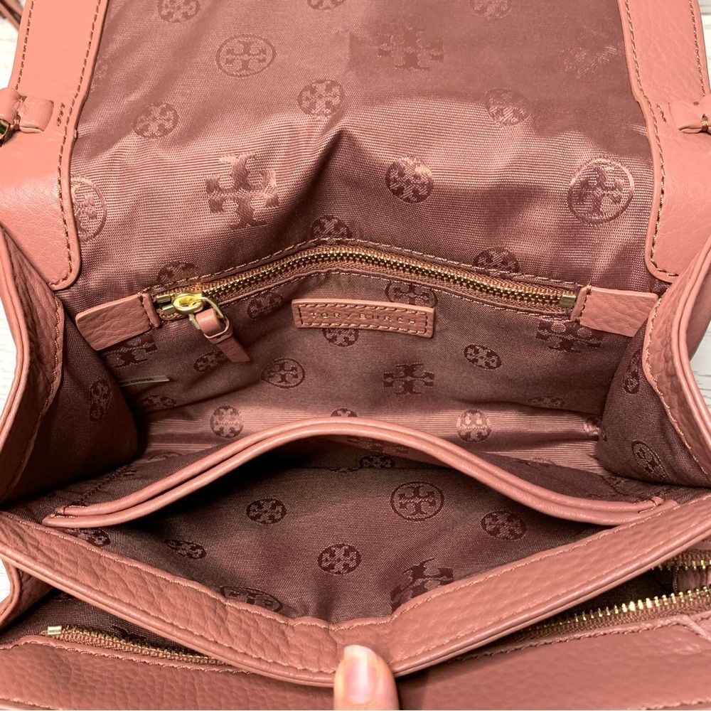 Tory Burch Landon Pebbled Leather Crossbody Combo Bag Chain Adjustable Strap - Picture 9 of 11